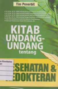 Image of Kitab Undang-undang tentang kesehatan&Kedokteran