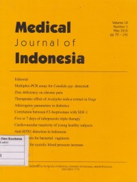 Image of Medical journal of indonesia